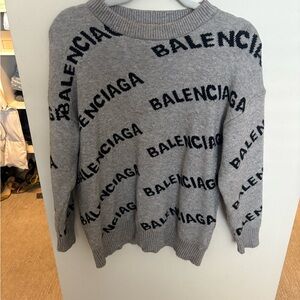 Balenciaga Gray Knit Sweater